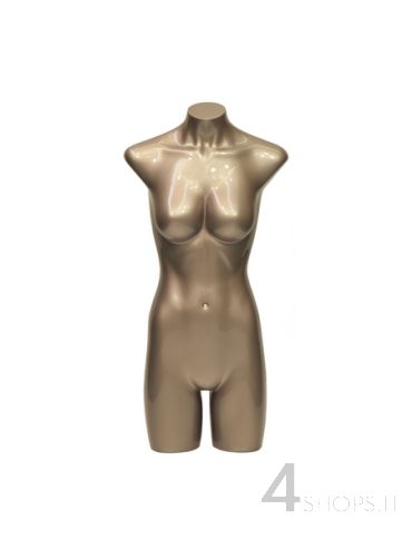 Torso Donna metallizzato lucido