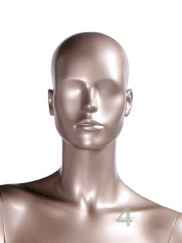 Manichino Donna testa astratta finitura grigio metallico pos.042