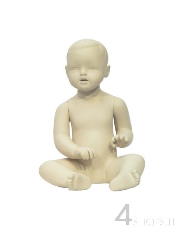 Manichino bambino 1 anno con testa stilizzata avorio