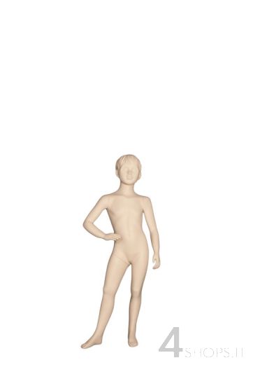 Manichino bambino 6 anni con testa stilizzata avorio