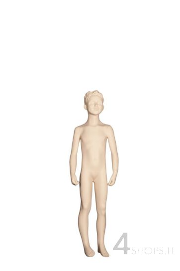 Manichino bambino 8 anni con testa stilizzata avorio