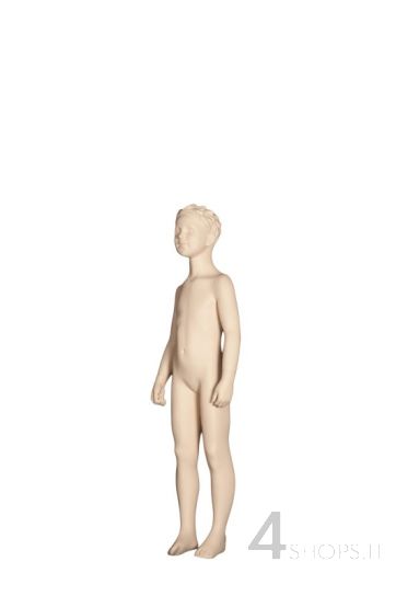 Manichino bambino 8 anni con testa stilizzata avorio