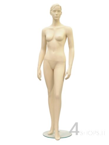 Manichino Donna testa stilizzata finitura avorio pos.12