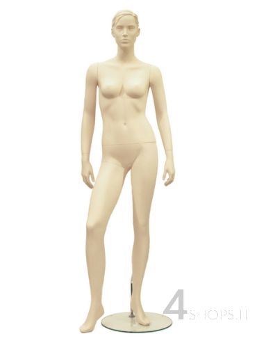 Manichino Donna testa stilizzata finitura avorio pos.13