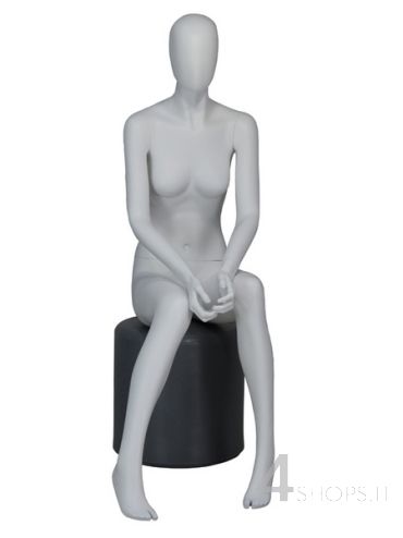 Manichino Donna testa astratta finitura bianco opaco pos. seduta Adeline
