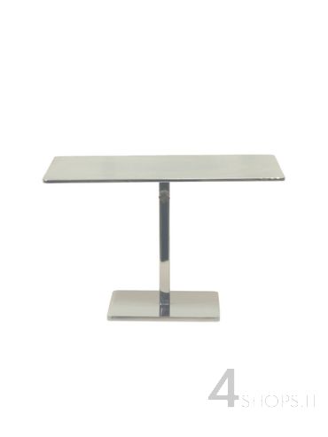 Piano espositivo regolabile in altezza cromato