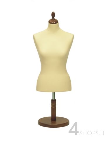 Busto maglieria Donna rivestito in tessuto ecrù