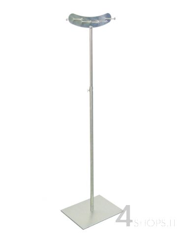 Porta cinture in acciaio satinato a 10 supporti