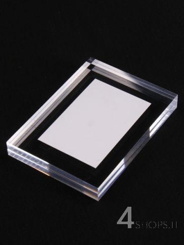 Porta prezzi a due lastre in plexiglass