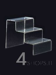 Scaletta espositiva in plexiglass trasparente