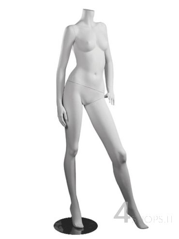 Manichino Donna senza testa finitura bianco opaco pos. Liz