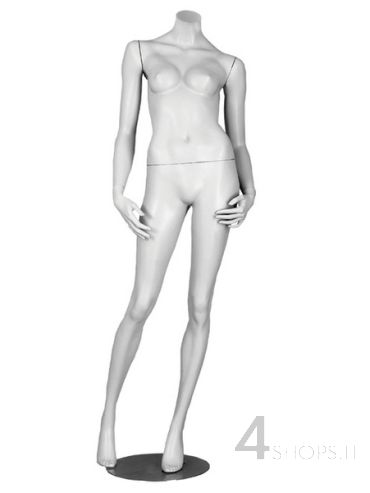 Manichino Donna senza testa finitura bianco opaco pos. Marlene