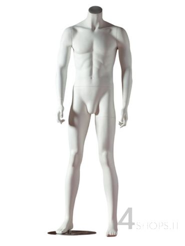 Manichino Uomo senza testa finitura bianco opaco pos. David