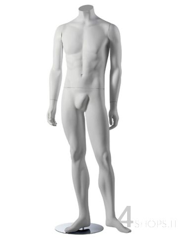 Manichino Uomo senza testa finitura bianco opaco pos. Fernand