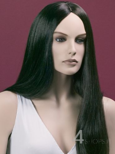 Parrucca donna nera liscia