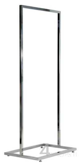Stender 60 cm tubo quadro con base rettangolare e piedini regolabili