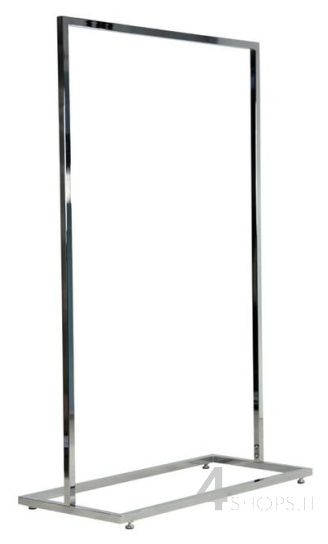 Stender 90 cm tubo quadro con base rettangolare e piedini regolabili