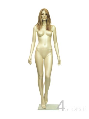 Manichino Donna realistico madreperla con parrucca pos.4342