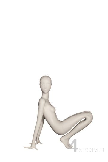 Manichino donna sdraiato twiggy avorio - Vista laterale