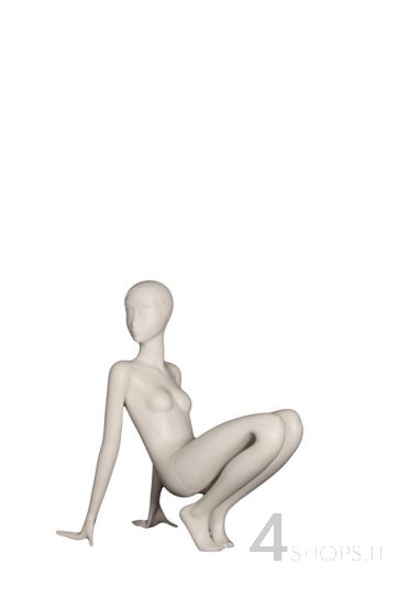 Manichino donna sdraiato twiggy avorio - Vista laterale