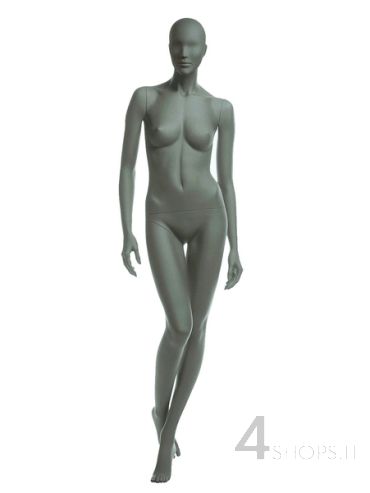 Manichino Donna testa astratta finitura grigio opaco pos.22