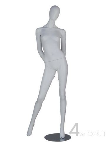Manichino Donna testa astratta finitura bianco opaco pos. Cecile