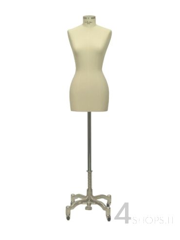 Busto sartoriale Donna rivestito in tessuto beige