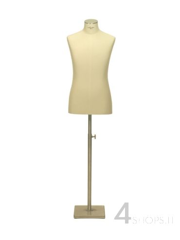 Busto sartoriale Uomo rivestito in tessuto beige