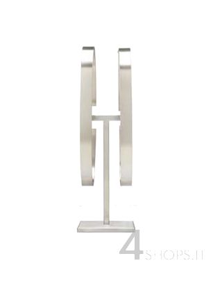 Porta cinture in acciaio satinato a due sviluppi