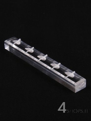 Barra porta anelli in plexiglass trasparente
