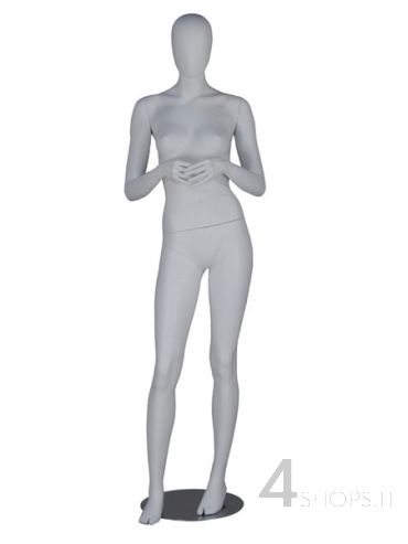 Manichino Donna testa astratta finitura bianco opaco pos. Grace