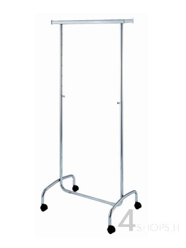 Stender cromato regolabile 80 cm. con ruote 50 mm.