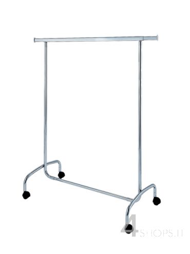 Stender cromato 100 cm. con ruote 50 mm.