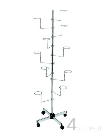 Stender cromato porta cappelli a 10 posti
