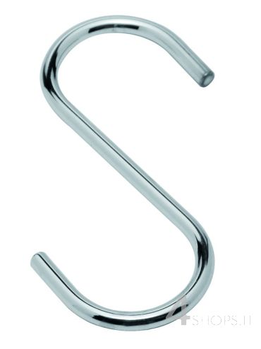 Gancio per pantaloni ad "S" in metallo cromato