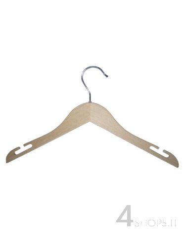 Gruccia capospalla, dotata di spacchi e realizzata in legno di faggio.