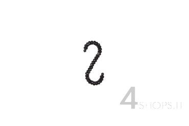 Gancio per pantaloni ad "S" con cristalli neri - Profilo