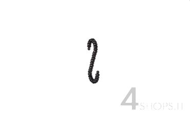 Gancio per pantaloni ad "S" con cristalli neri - Profilo