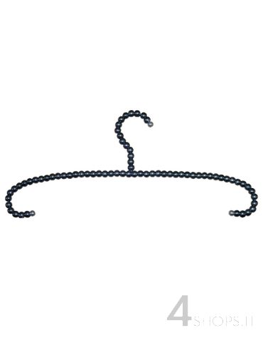 Gruccia capospalla cm 40 perle grigie