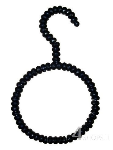 Gruccia per sciarpa con cristalli neri