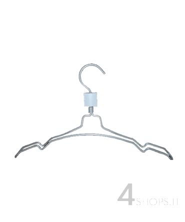 Gruccia capospalla cm 40 con spacchi in alluminio - Fronte