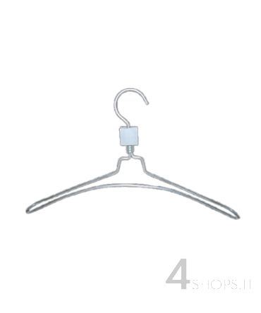 Gruccia capospalla cm 38 in alluminio satinato