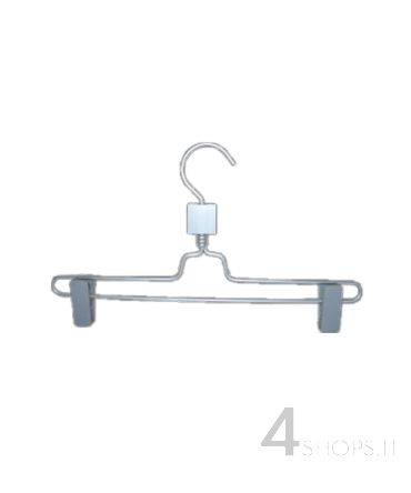 Gruccia cm 28 con pinza in alluminio - Fronte