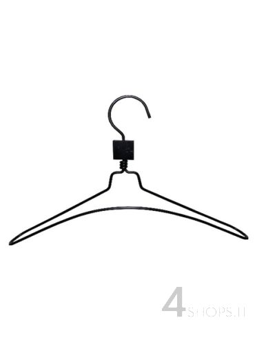 Gruccia capospalla cm 42 in alluminio nero - Fronte