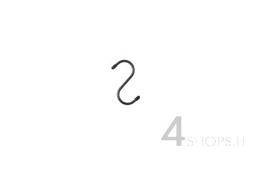 Gancio per pantaloni ad "S" in alluminio nero - Profilo