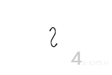 Gancio per pantaloni ad "S" in alluminio nero - Profilo