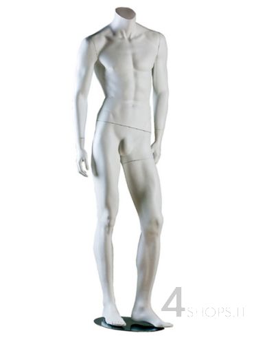 Manichino Uomo senza testa finitura bianco opaco pos. Maxime