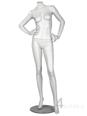 Manichino Donna senza testa finitura bianco opaco pos. Michelle