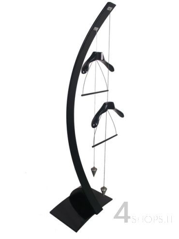 Sagoma con doppia gruccia "Charisma" in legno nero