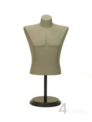 Busto Uomo corto grigio opaco